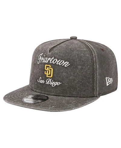 New Era Men's Black San Diego Padres City Slogan A-Frame 9FIFTY Snapback Hat