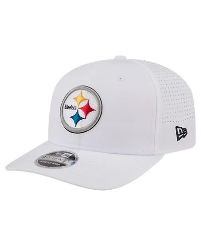 New Era Men's White Pittsburgh Steelers Name Plate 9SEVENTY Adjustable Hat