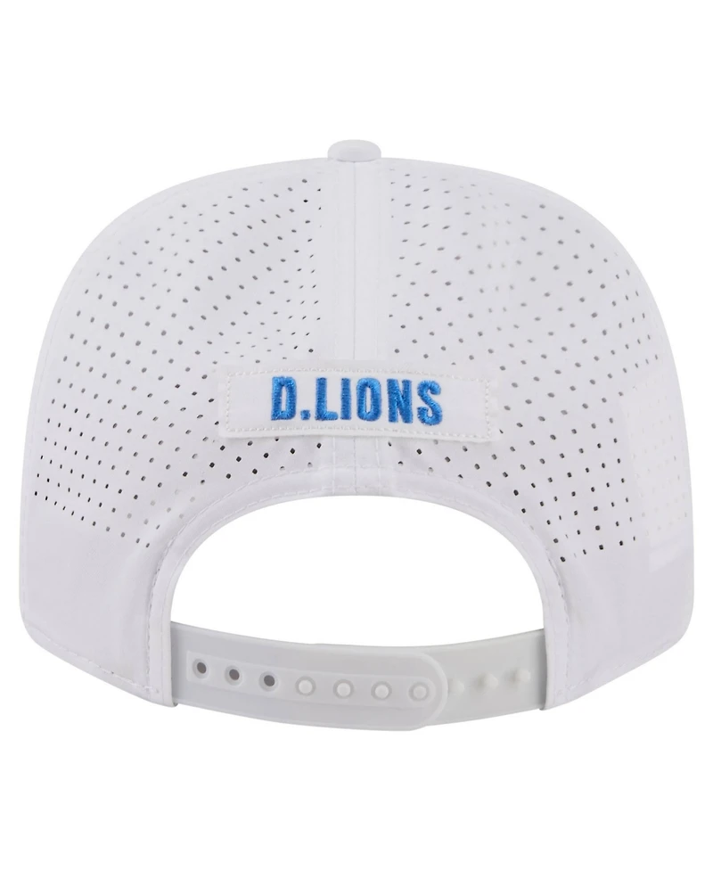 New Era Men's White Detroit Lions Name Plate 9SEVENTY Adjustable Hat