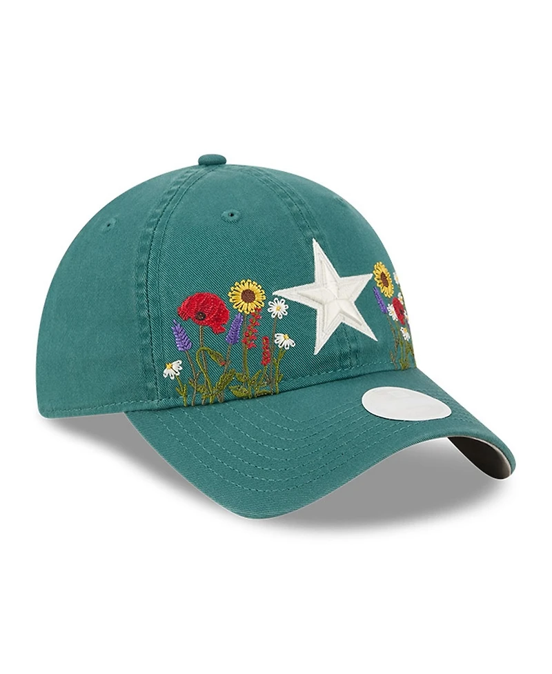 New Era Women's Green Dallas Cowboys Wildflower 9TWENTY Adjustable Hat