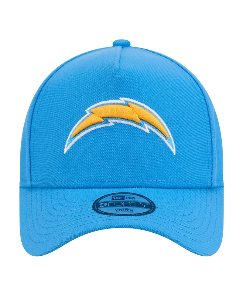New Era Big Boys and Girls Powder Blue Los Angeles Chargers 9FORTY A-Frame Adjustable Hat