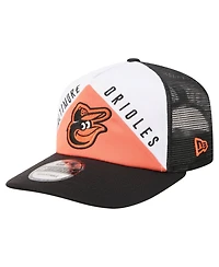 New Era Men's White/Black Baltimore Orioles Retro Cut 19TWENTY Adjustable Trucker Hat