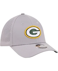 New Era Men's Gray Green Bay Packers 39THIRTY M-Crown Flex Fit Hat