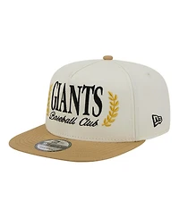 New Era Men's Cream San Francisco Giants Club 9FIFTY A-Frame Snapback Hat