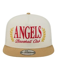 New Era Men's Cream Los Angeles Angels Club 9FIFTY A-Frame Snapback Hat