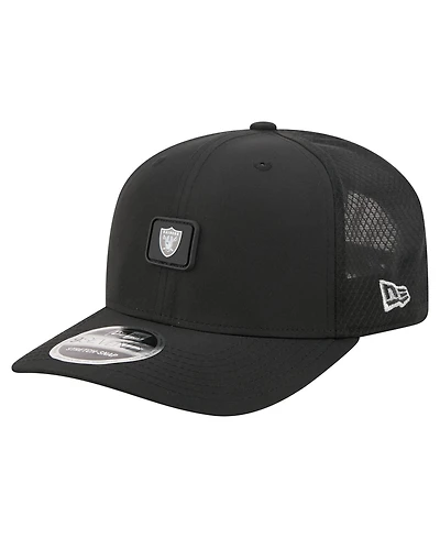New Era Men's Black Las Vegas Raiders Micro Badge 9SEVENTY Adjustable Hat