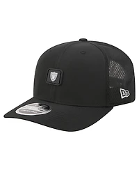 New Era Men's Black Las Vegas Raiders Micro Badge 9SEVENTY Adjustable Hat
