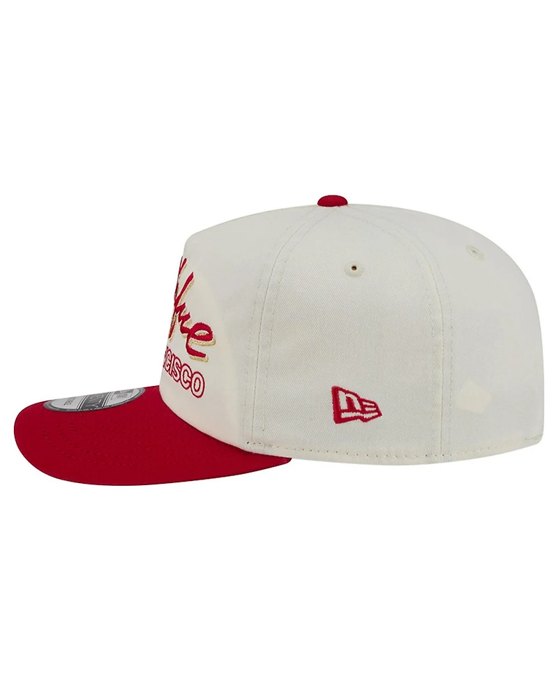 New Era Men's Cream San Francisco 49ers Script 19TWENTY Adjustable Hat