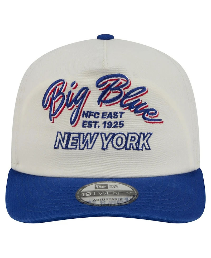 New Era Men's Cream New York Giants Script 19TWENTY Adjustable Hat