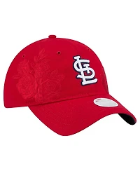 New Era Women's Red St. Louis Cardinals Roses 9TWENTY Adjustable Hat