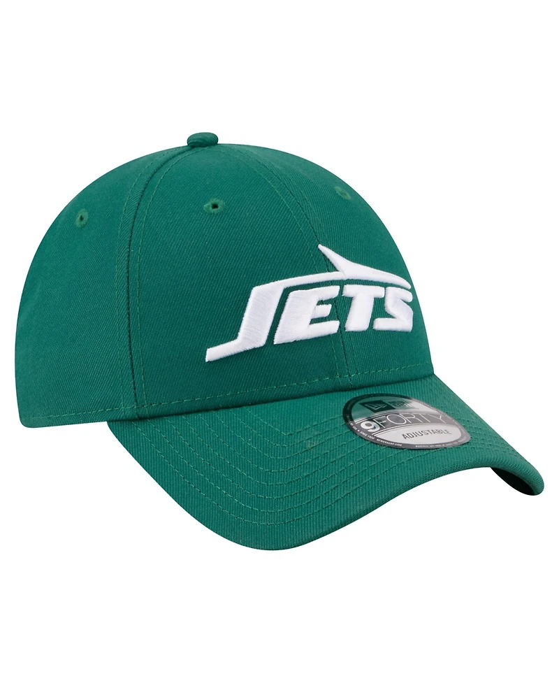 New Era Men's Green New York Jets Core Team 9FORTY Adjustable Hat