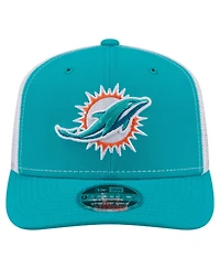 New Era Men's Aqua Miami Dolphins 9SEVENTY Trucker Adjustable Hat