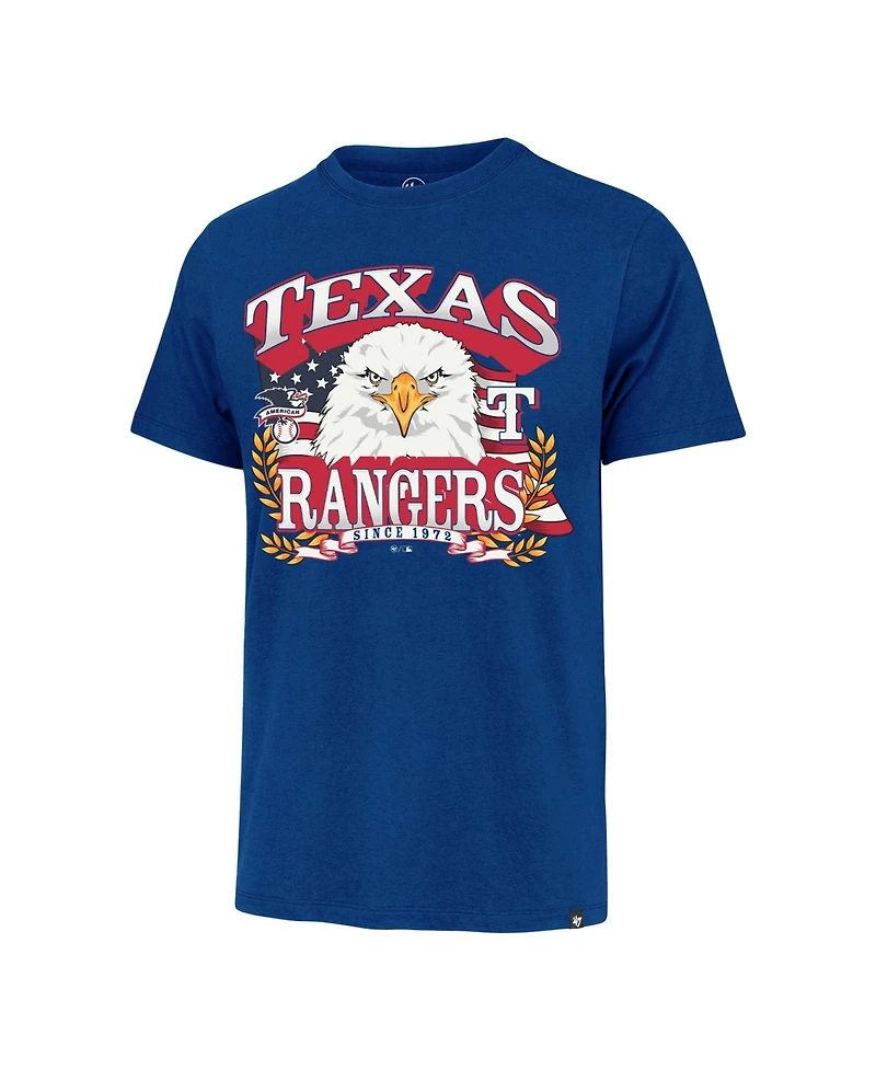 47 Brand Men's Royal Texas Rangers Americana Eagle T-Shirt