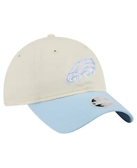 New Era Women's Cream/Coastal Blue Philadelphia Eagles 9TWENTY Adjustable Hat