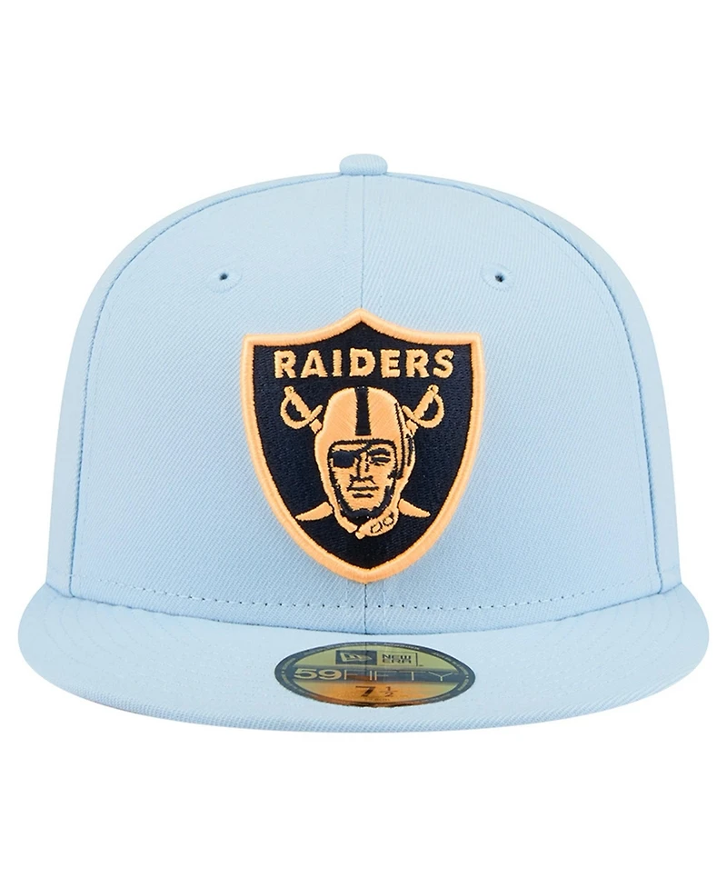 New Era Men's Coastal Blue Las Vegas Raiders 59FIFTY Fitted Hat