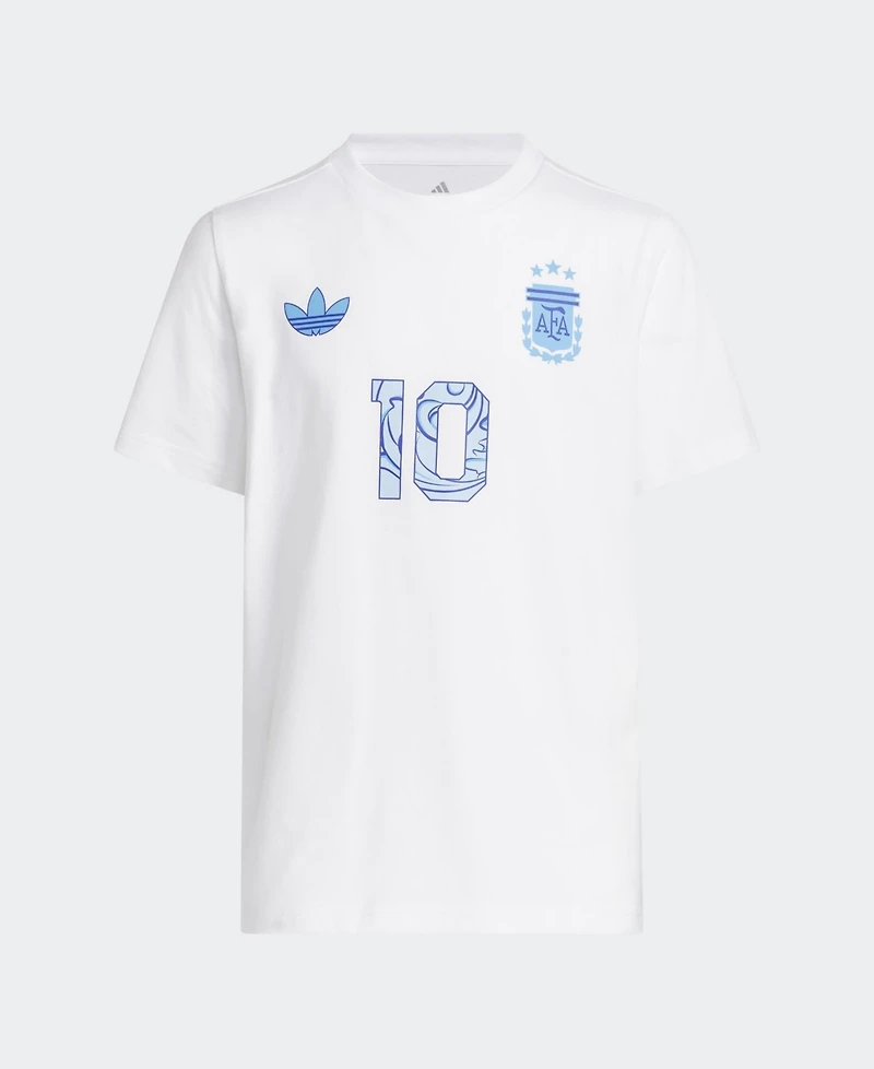 Adidas Big Boys and Girls Lionel Messi White Argentina National Team 2026 Away Jersey Hook Name Number T-Shirt
