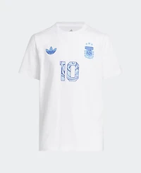 Adidas Big Boys and Girls Lionel Messi White Argentina National Team 2026 Away Jersey Hook Name Number T-Shirt
