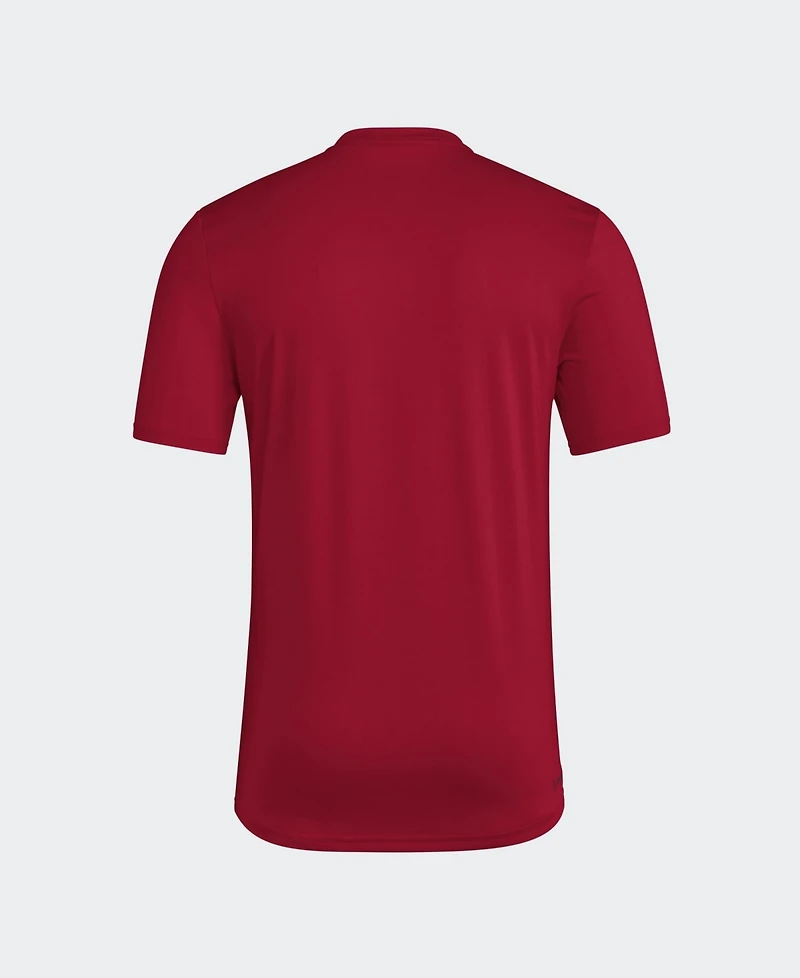 Adidas Men's Crimson Indiana Hoosiers Locker Slogan Football Pre-Game T-Shirt