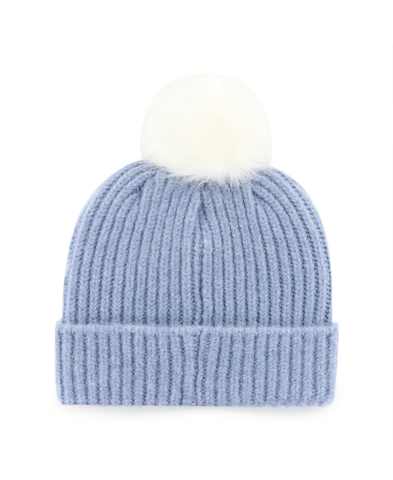'47 Brand Women's Light Blue Dallas Cowboys Mellow Cuffed Knit Hat with Pom