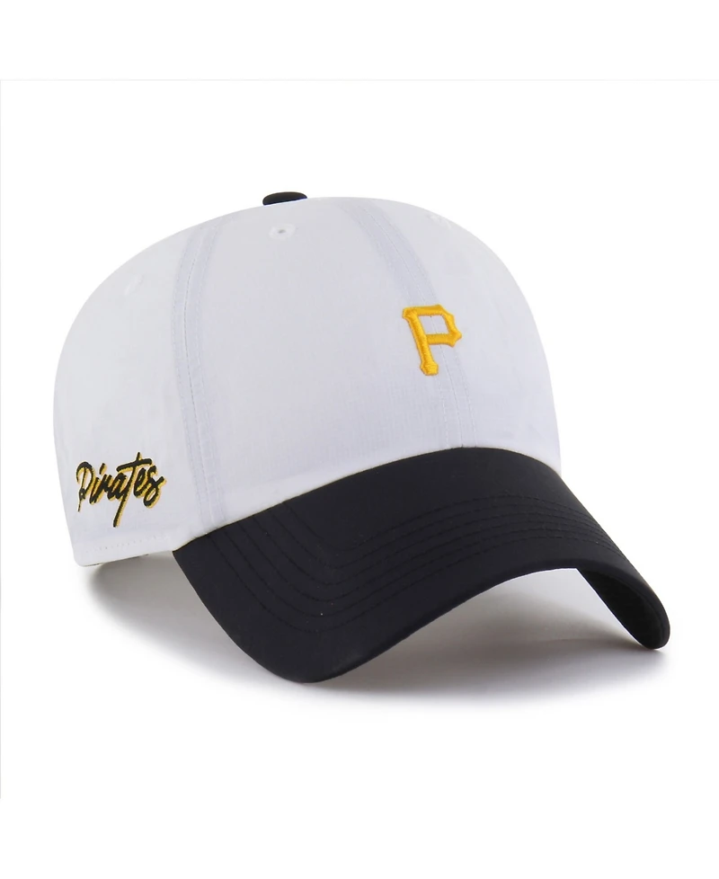 47 Brand Men's White/Black Pittsburgh Pirates Vista Mini Clean Up Adjustable Hat