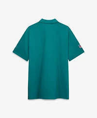 Nike Men's Aqua Miami Dolphins Sideline Powerful Blocking Dri-fit Tour Polo Shirt