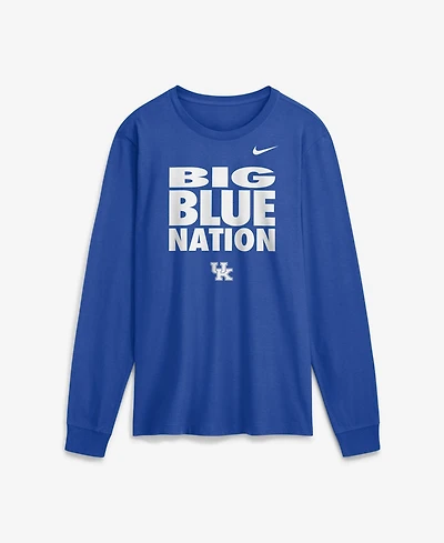 Nike Men's Royal Kentucky Wildcats 2026 Sideline Slogan Dri-fit Long Sleeve T-Shirt