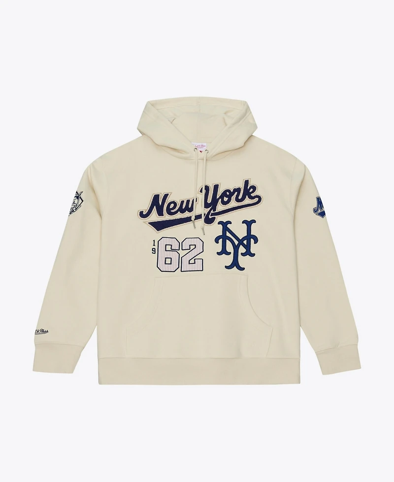 Mitchell & Ness Men's Mitchell Ness Cream New York Mets Yacht Rock Fleece Hoodie
