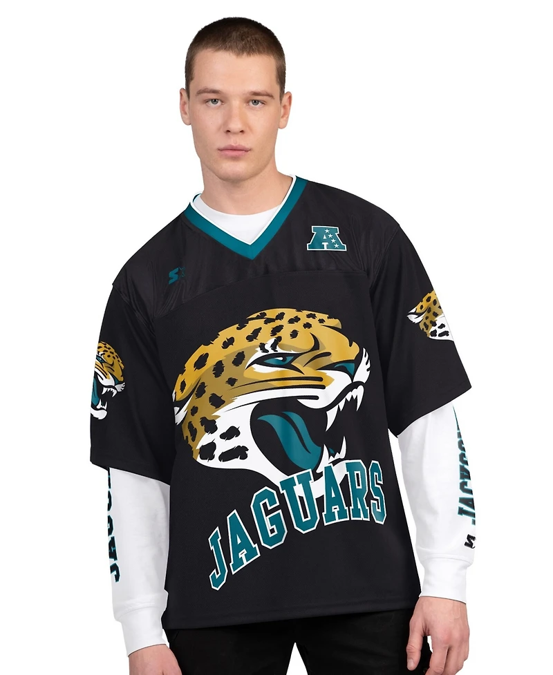 Starter Men's Black/White Jacksonville Jaguars Short Sleeve Long Combo Pack T-Shirt
