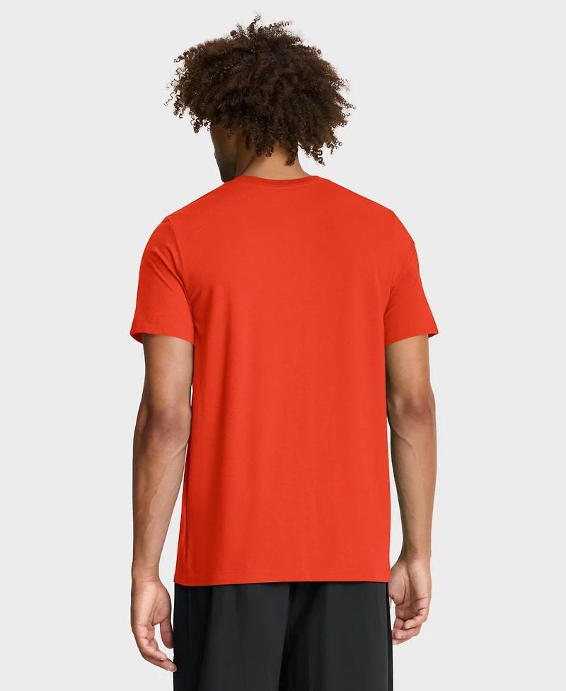 Nike Men's Orange Houston Astros Tri-Blend Logo T-Shirt
