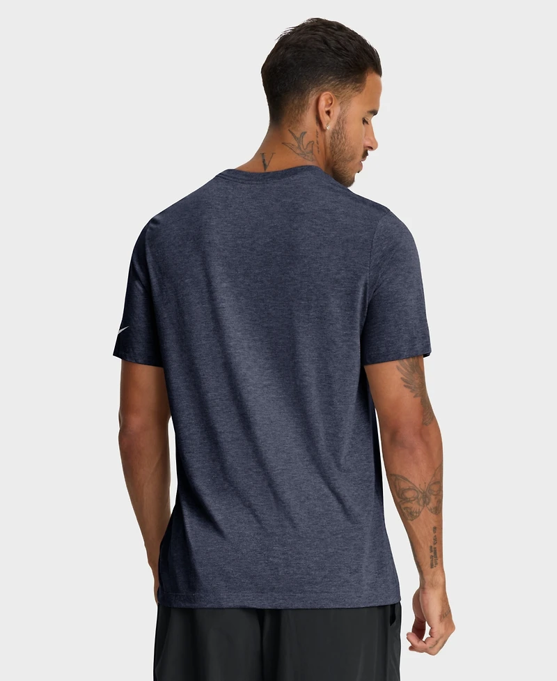 Nike Men's Heather Navy Chicago Bears Believe The Game Tri-Blend T-Shirt