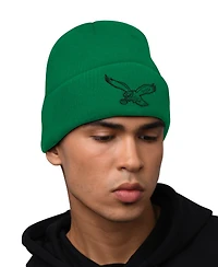 Starter Men's Green Philadelphia Eagles Hoodie and Cuffed Knit Hat Combo Pack