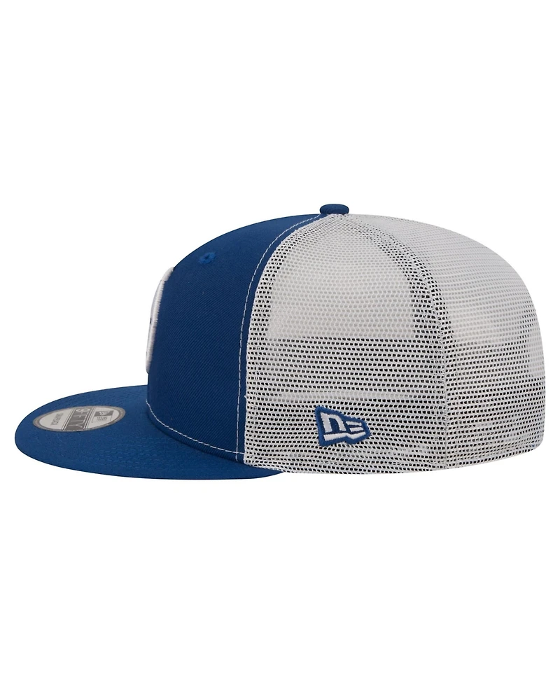 New Era Men's Royal Indianapolis Colts Core Team 9FIFTY Trucker Snapback Hat