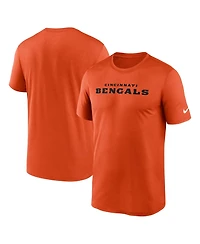 Nike Men's Orange Cincinnati Bengals Primetime Legend Wordmark Dri-fit T-Shirt