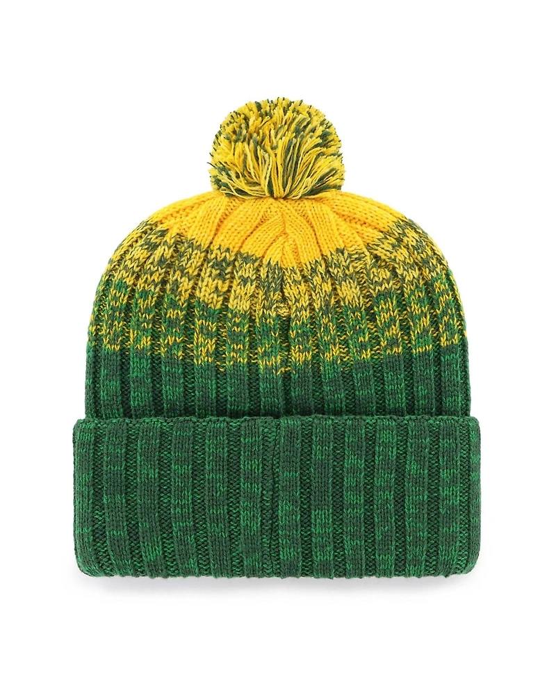 47 Brand Men's Green Oakland Athletics Cascade Cuffed Knit Hat with Pom