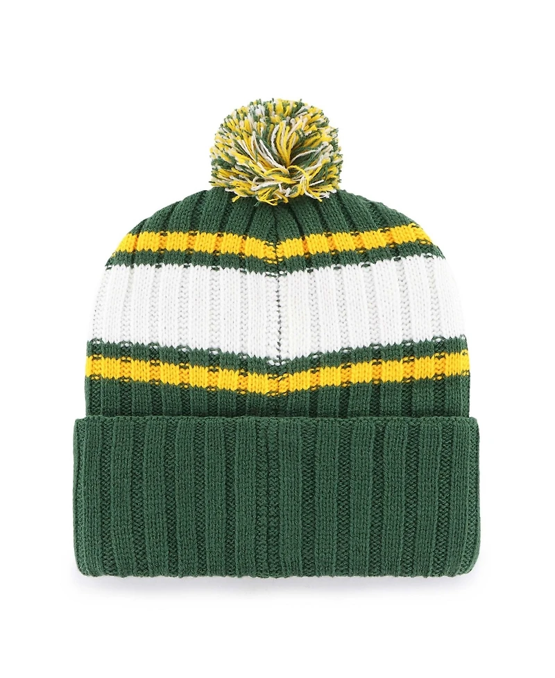 '47 Brand Men's Green Oakland Athletics Plateau Cuffed Knit Pom Hat
