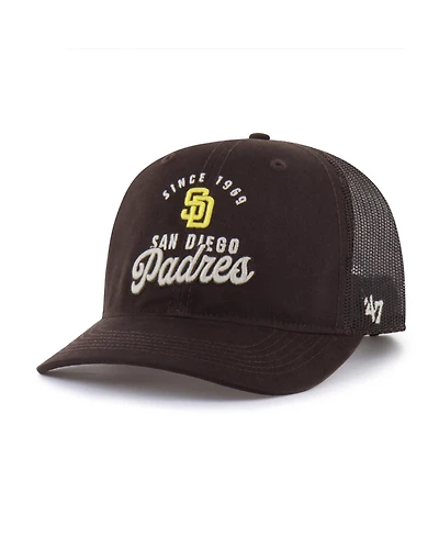 47 Brand Men's Brown San Diego Padres Pitstop Trucker Adjustable Hat