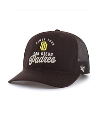 47 Brand Men's Brown San Diego Padres Pitstop Trucker Adjustable Hat