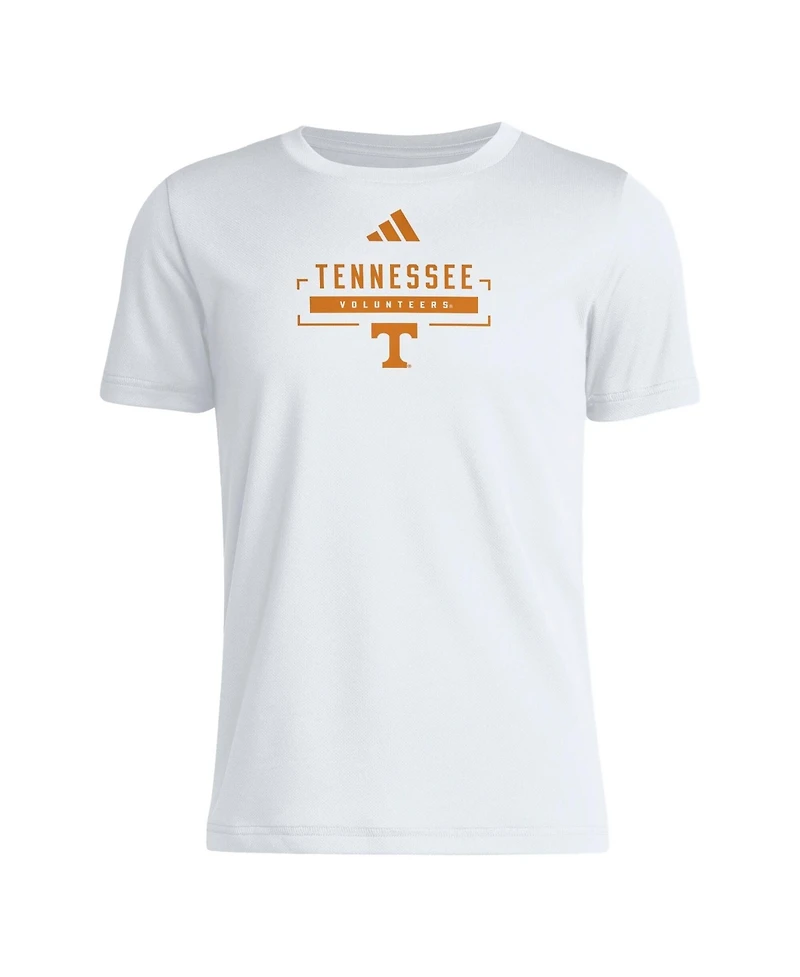 Adidas Big Boys and Girls White Tennessee Volunteers Pregame Performance T-Shirt