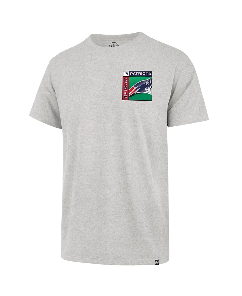 47 Brand Men's Gray New England Patriots Chrome Plate Franklin T-Shirt