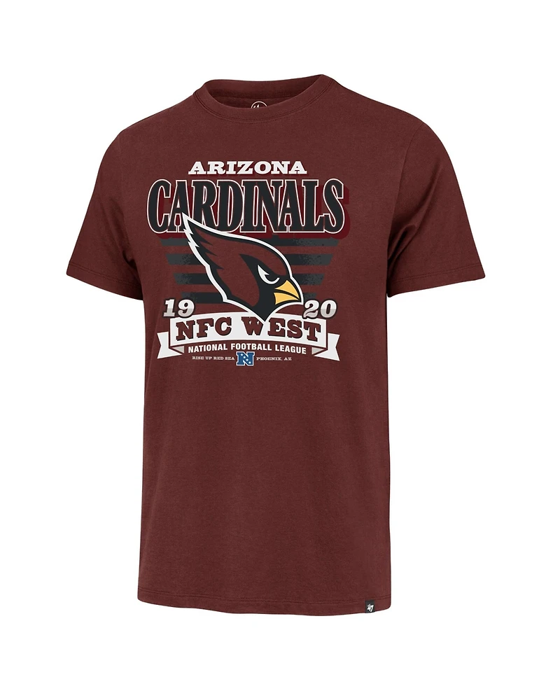 '47 Brand Men's Cardinal Arizona Cardinals Stripe Splash Franklin T-Shirt