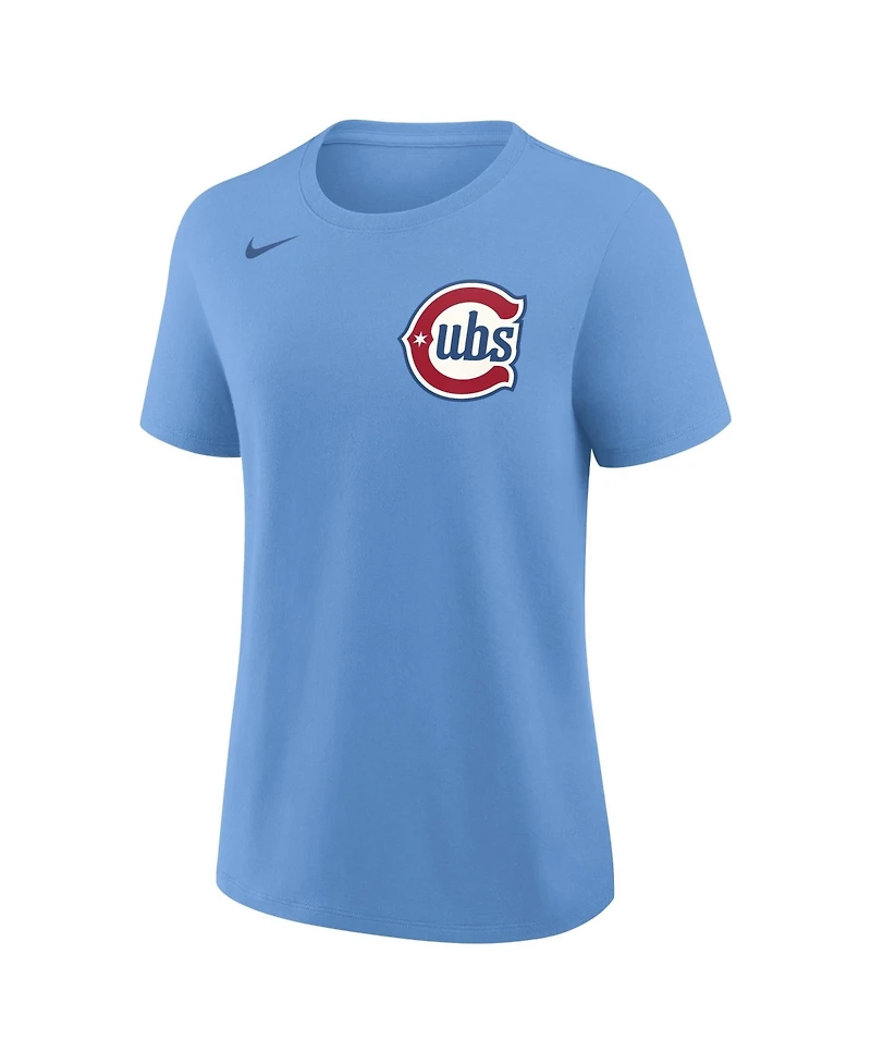 Nike Women's Seiya Suzuki Light Blue Chicago Cubs Name Number T-Shirt