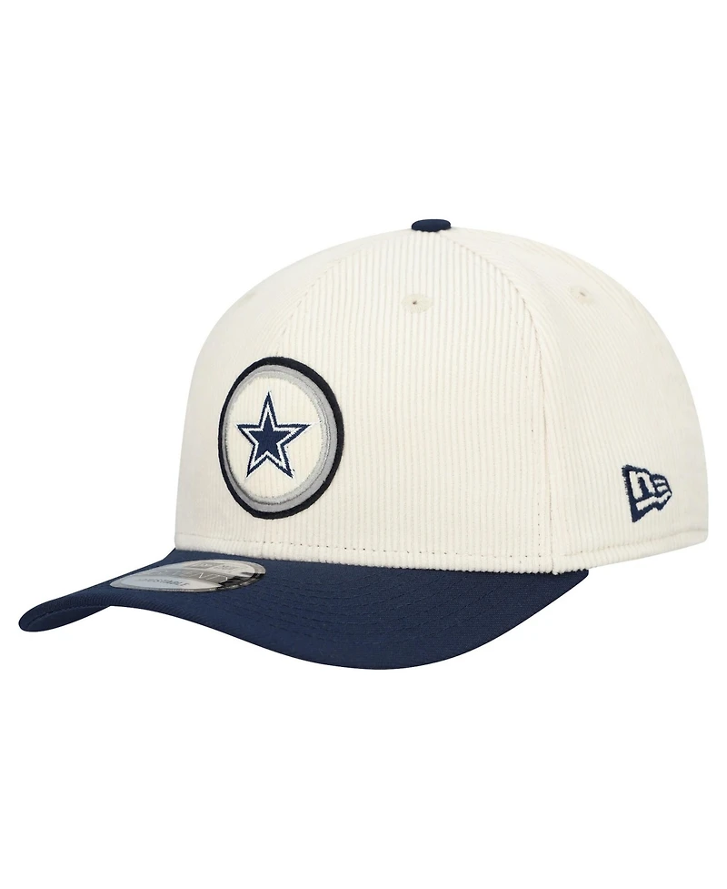 New Era Men's Cream Dallas Cowboys Loyal Corduroy 9SEVENTY Adjustable Hat