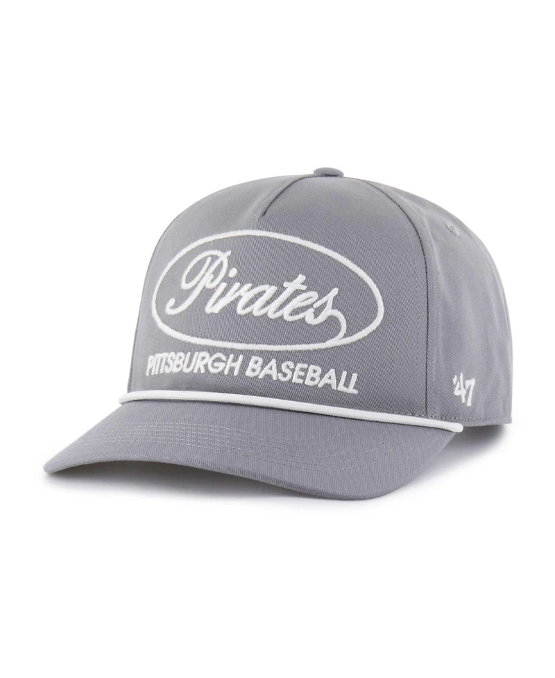 47 Brand Men's Gray Pittsburgh Pirates Foundational Hitch Adjustable Hat