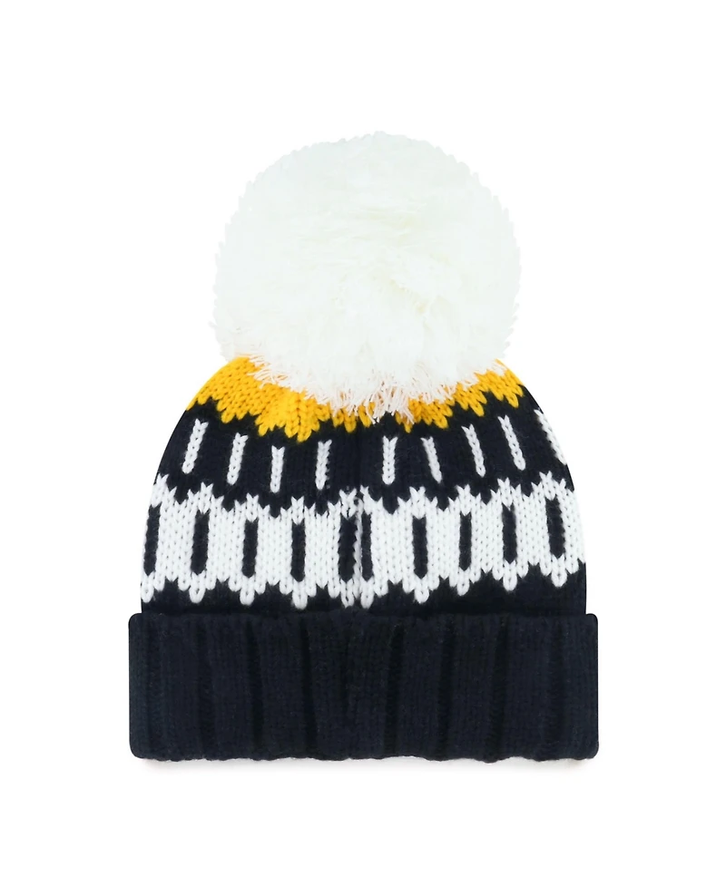 '47 Brand Women's Black Pittsburgh Pirates Felicity Cuffed Knit Pom Hat