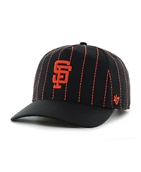 47 Brand Men's x Rawlings Black San Francisco Giants Pinstripe Hitch Adjustable Hat