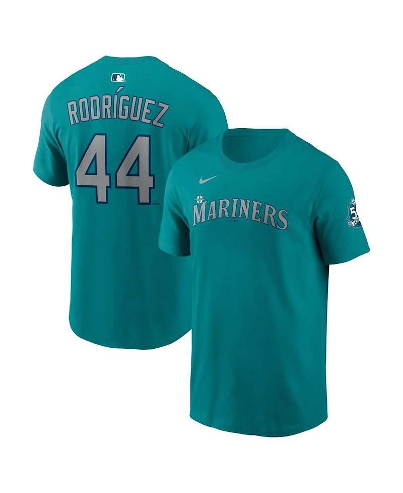 Nike Men's Julio Rodriguez Teal Seattle Mariners Name Number T-Shirt