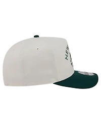 New Era Men's Cream/Dark Green New York Mets Chrome A-Frame 9FIFTY Snapback Hat