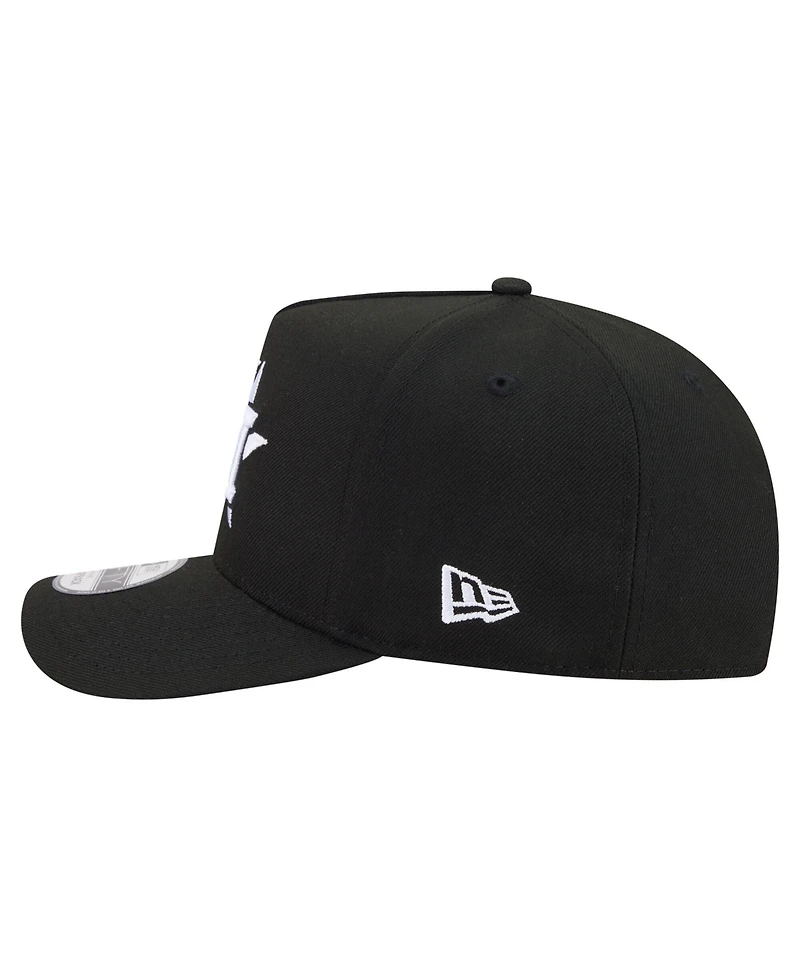 New Era Men's Black Houston Astros Motion A-Frame 9FIFTY Snapback Hat