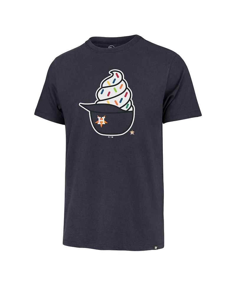 47 Brand Men's Navy Houston Astros Ice Cream Helmet Franklin T-Shirt
