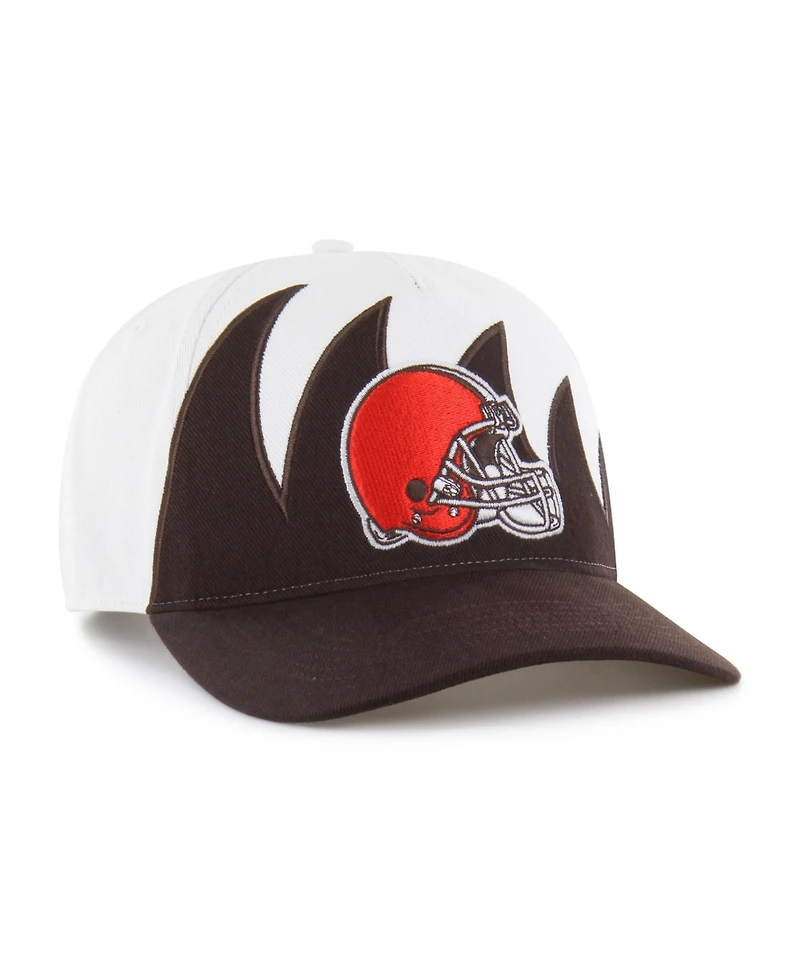 47 Brand Men's White Cleveland Browns Jagged Hitch Adjustable Hat